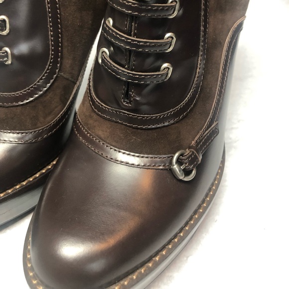 Gucci Leather + Suede Ankle Boot - Picture 7 of 12